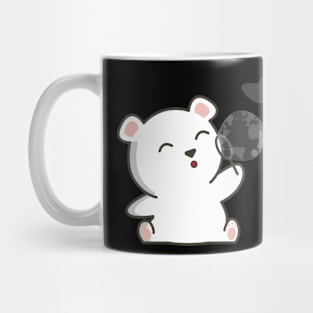 polar bear playing bubbles Mug